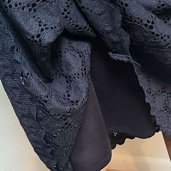 Ronni Nicole Black Eyelet Lace Dress, Size 1X - Picture 7 of 12